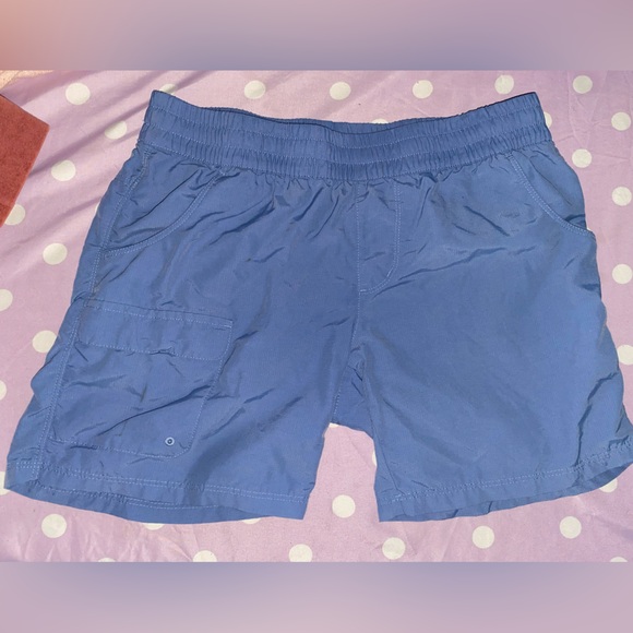 Columbia Pants - Columbia Blue Cargo Shorts with Elastic Waistband